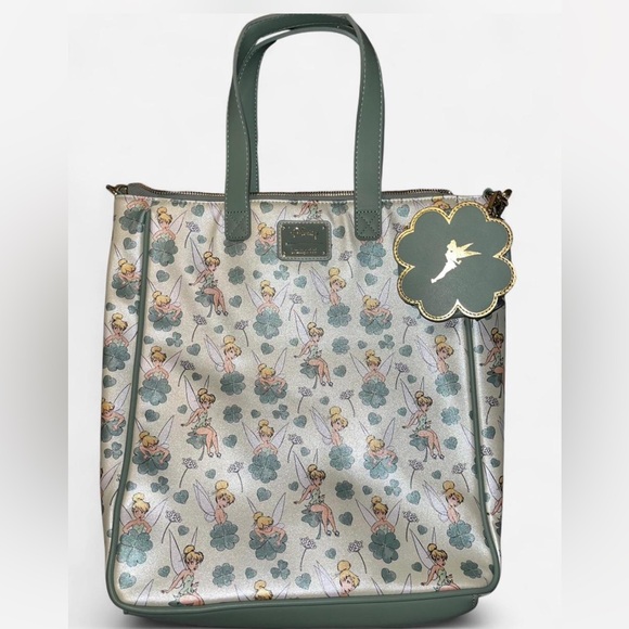 Disney Tinker Bell Tote - Green and Silver - Picture 1 of 6